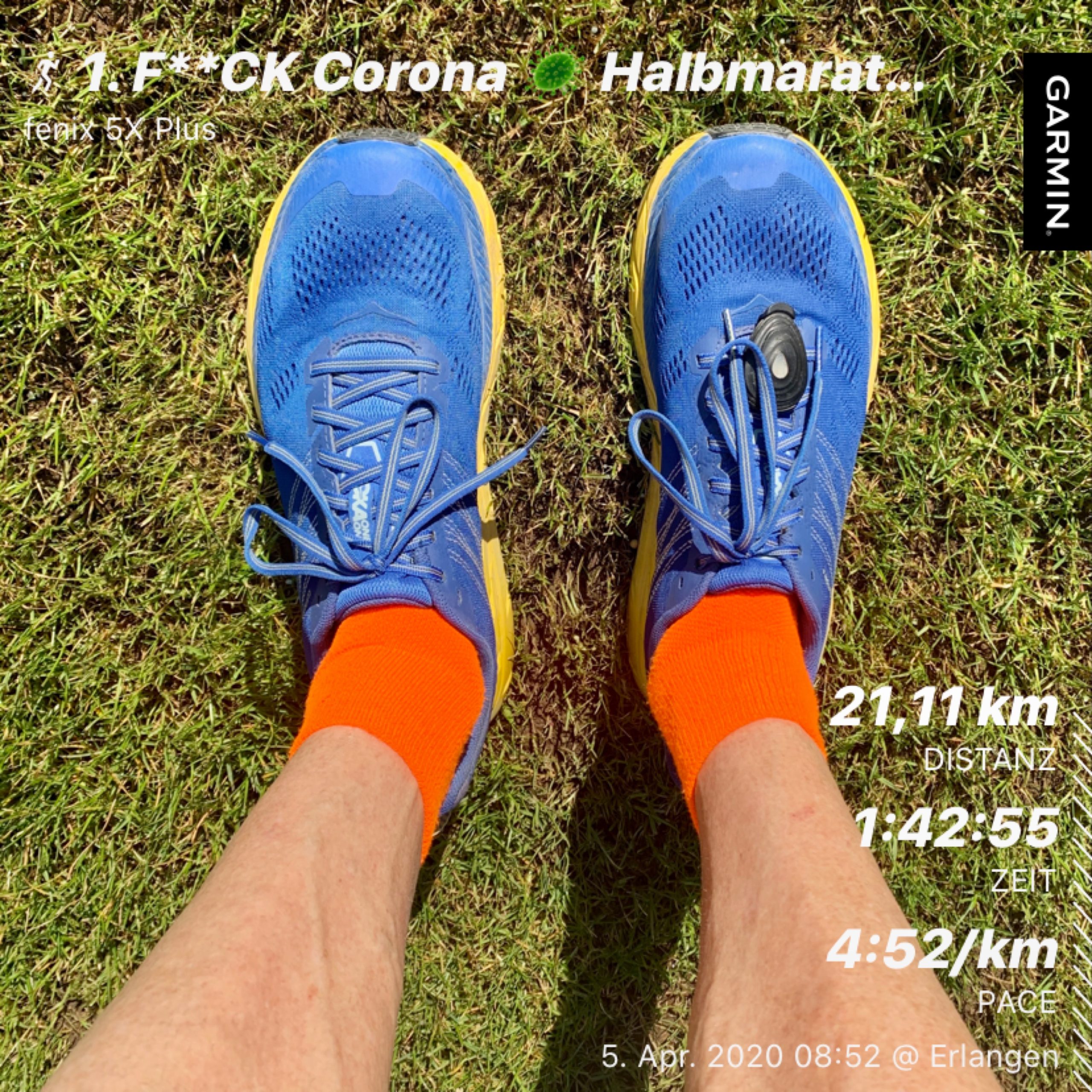 1. F**CK Corona 🦠 Halbmarathon