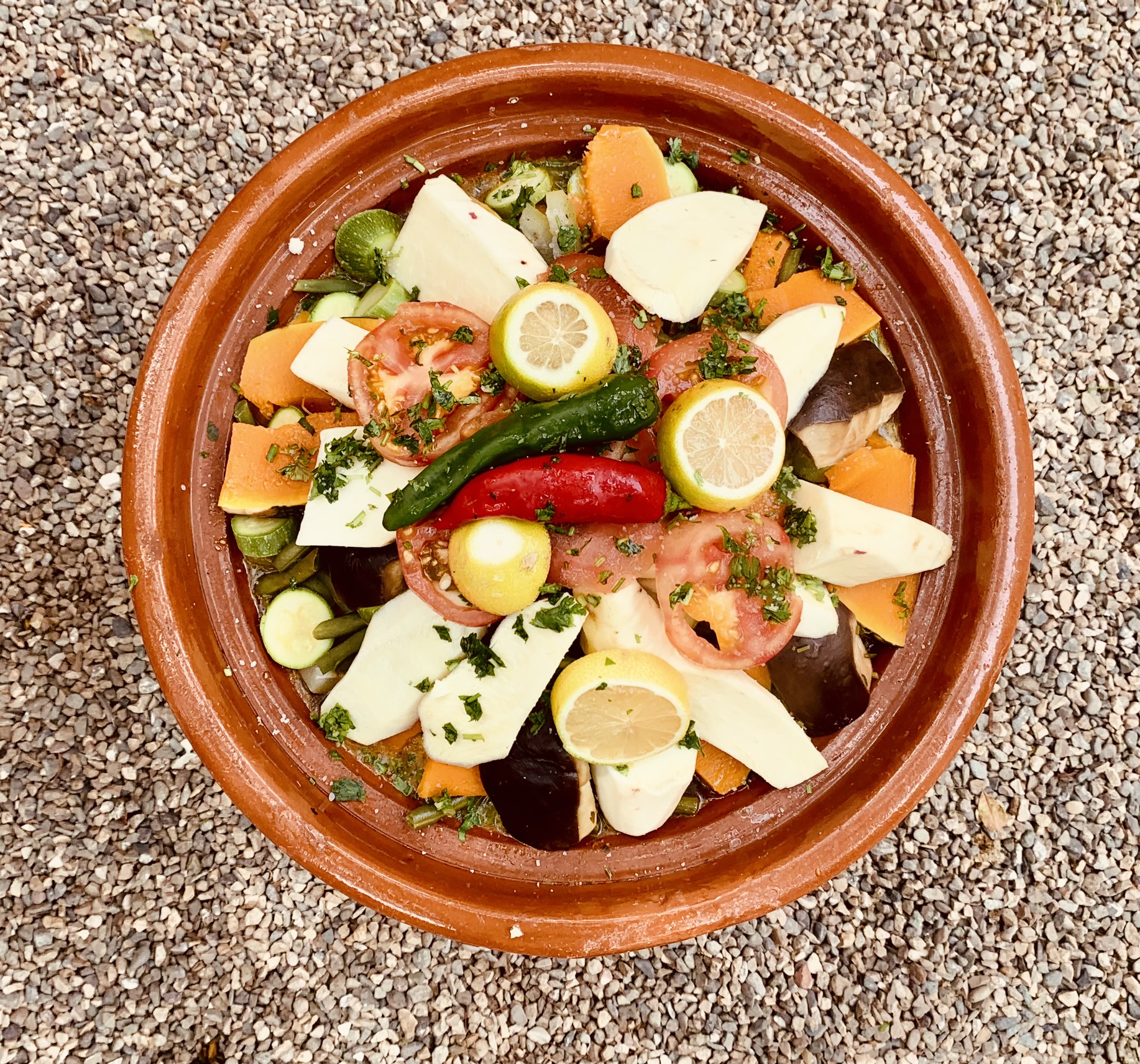 Tajine Deckel drauf